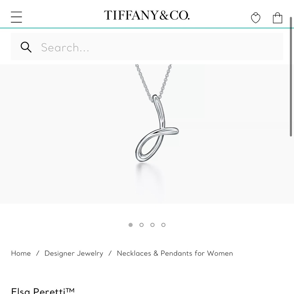 TIFFANY & CO. “J” Alphabet Pendant